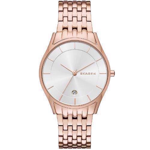 Image of Skagen Holst rosa forgyldt quartz Dame ur, model SKW2388